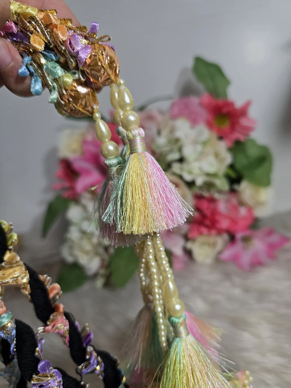 Handcrafted Multicolor Tassel Punjabi Paranda for Women